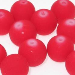 Neon fluor bead red hole aprox 1mm 8mm