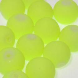 Neon fluor bead yellow hole aprox 1mm 10mm