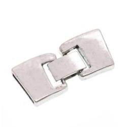 Zinc clasp hole 15x2mm Old silver 