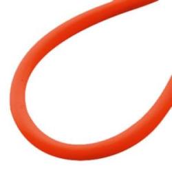 Rubber cord with hole orange 4mm hueco 1,5mm
