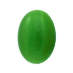 Cabochon cateye oval green 25x18mm