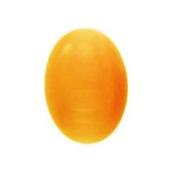 Cabochon cateye oval amber 18x13mm