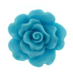 Synthetic cabochon rose Turquoise 11x11mm hilo 0.5mm