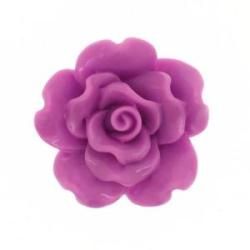 Synthetic cabochon rose Purple 11x11mm hilo 0.5mm
