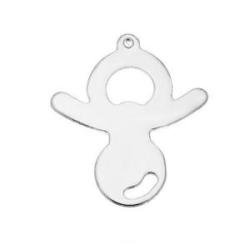 Baby pacifier pendant silver 925 21X18mm
