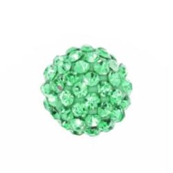 Round bead strass shambala Emerald 6mm hueco 0,8mm
