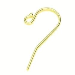 Earring silver 925 - 24K GOLD Plated 26X13mm