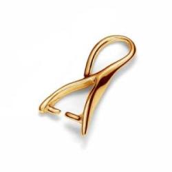  Pendant finding silver 925 - 24K GOLD Plated 17mm