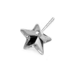 Earring for Swarovski Star 10MM 4745 silver 925 10x10mm